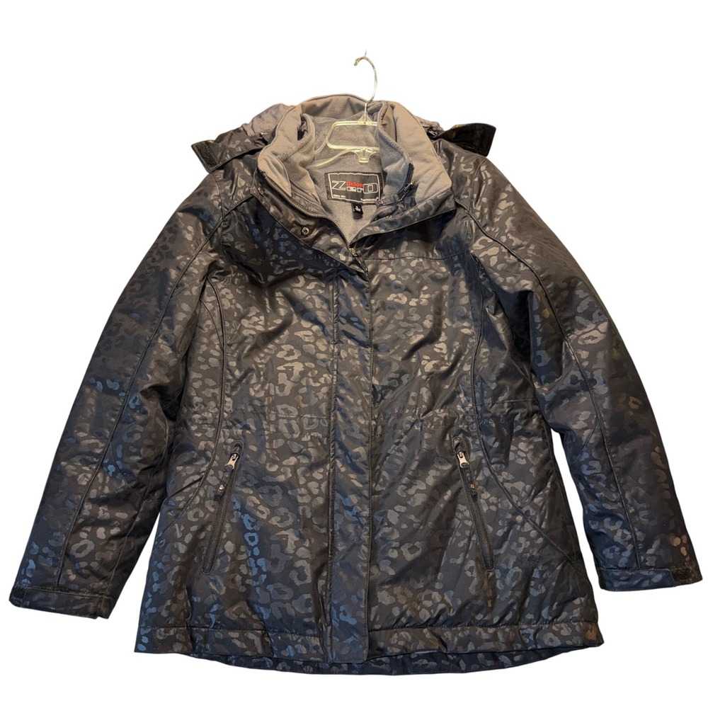 Below Zero Rothschild Women's Leopard‎ Print Hooded Winter Jacket 3-in-1 Size S